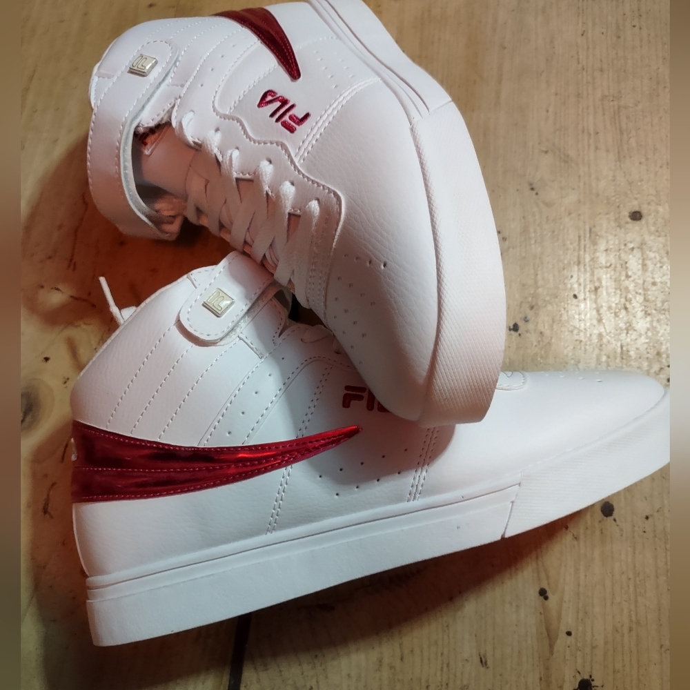 FILA VULC 13 Chrome White Pink Women's High-top Size 11 Synthetic Upper